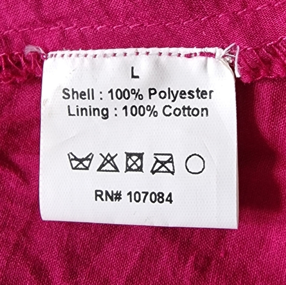 Kas New York Pink Paisley Print Embroidered Chiffon Hanky Hem Maxi Dress Size XL - Picture 11 of 12